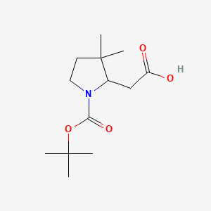 2-{1-[(Tert-butoxy)carbonyl]-3,3-dimethylpyrrolidin-2-yl}aceticacid