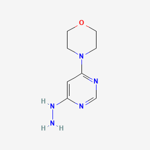 molecular formula C8H13N5O B1356604 4-(6-肼基嘧啶-4-基)吗啉 CAS No. 5767-36-2