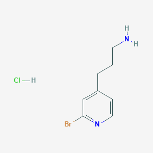 molecular formula C8H12BrClN2 B13566105 3-(2-Bromopyridin-4-yl)propan-1-aminehydrochloride 