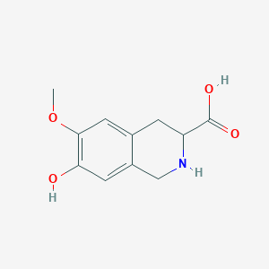molecular formula C11H13NO4 B1356617 7-Hydroxy-6-methoxy-1,2,3,4-tetrahydroisoquinoline-3-carboxylic acid CAS No. 76824-93-6