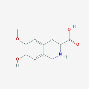 molecular formula C11H13NO4 B1356617 7-Hydroxy-6-methoxy-1,2,3,4-tetrahydroisochinolin-3-carbonsäure CAS No. 76824-93-6