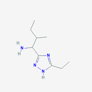 1-(5-ethyl-1H-1,2,4-triazol-3-yl)-2-methylbutan-1-amine