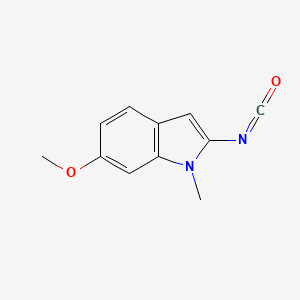 molecular formula C11H10N2O2 B13566185 2-isocyanato-6-methoxy-1-methyl-1H-indole 