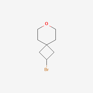 molecular formula C8H13BrO B13566186 2-Bromo-7-oxaspiro[3.5]nonane 