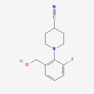 1-[2-Fluoro-6-(hydroxymethyl)phenyl]piperidine-4-carbonitrile