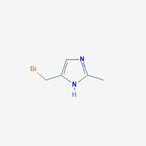 molecular formula C5H7BrN2 B13566213 5-(bromomethyl)-2-methyl-1H-imidazole 