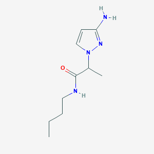 molecular formula C10H18N4O B13566216 2-(3-Amino-1h-pyrazol-1-yl)-N-butylpropanamide 