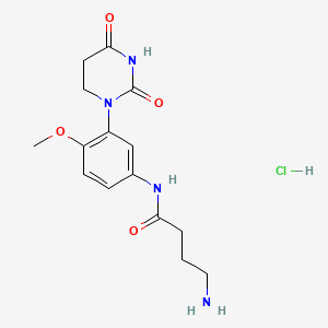 4-amino-N-[3-(2,4-dioxo-1,3-diazinan-1-yl)-4-methoxyphenyl]butanamide hydrochloride