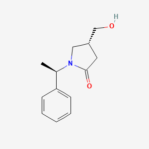molecular formula C13H17NO2 B1356625 (R)-4-(hydroxyMethyl)-1-((R)-1-phenylethyl)pyrrolidin-2-one CAS No. 190957-22-3