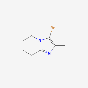 molecular formula C8H11BrN2 B13566252 3-Bromo-2-methyl-5,6,7,8-tetrahydroimidazo[1,2-a]pyridine 