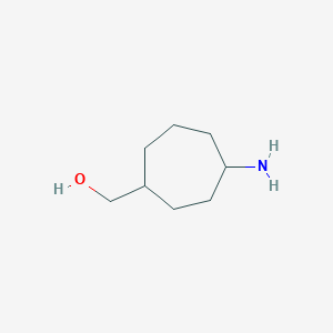 molecular formula C8H17NO B13566303 (4-Aminocycloheptyl)methanol 