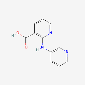 molecular formula C11H9N3O2 B13566333 2-[(Pyridin-3-yl)amino]pyridine-3-carboxylic acid 