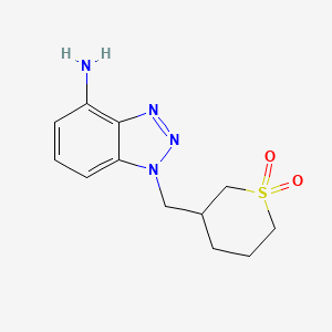 3-((4-Amino-1H-benzo[d][1,2,3]triazol-1-yl)methyl)tetrahydro-2H-thiopyran 1,1-dioxide