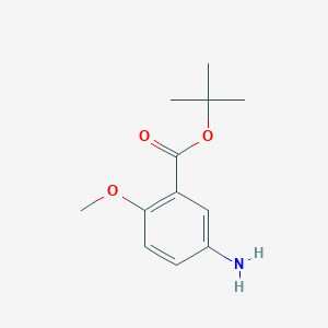 molecular formula C12H17NO3 B13566457 Tert-butyl 5-amino-2-methoxybenzoate 