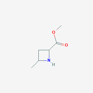 molecular formula C6H11NO2 B13566509 Methyl 4-methylazetidine-2-carboxylate 