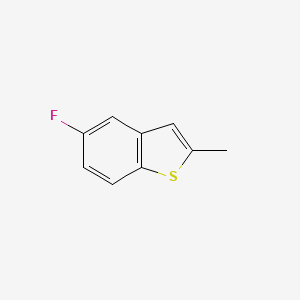 molecular formula C9H7FS B13566514 5-Fluoro-2-methylbenzo[b]thiophene 