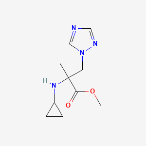 Methyl 2-(cyclopropylamino)-2-methyl-3-(1h-1,2,4-triazol-1-yl)propanoate