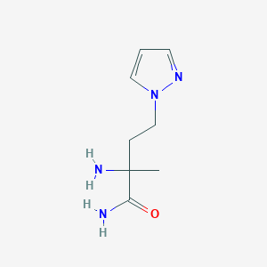 2-Amino-2-methyl-4-(1h-pyrazol-1-yl)butanamide