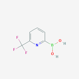 molecular formula C6H5BF3NO2 B1356657 （6-(三氟甲基)吡啶-2-基)硼酸 CAS No. 1162257-61-5