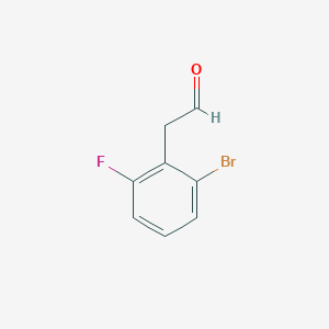 molecular formula C8H6BrFO B13566584 2-(2-Bromo-6-fluorophenyl)acetaldehyde 