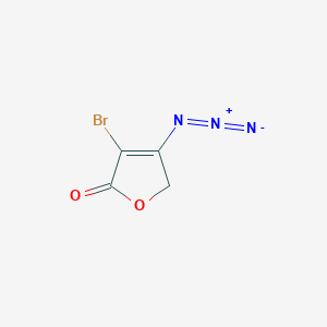 molecular formula C4H2BrN3O2 B13566624 4-Azido-3-bromo-2,5-dihydrofuran-2-one 