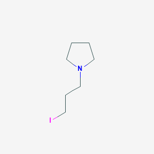 molecular formula C7H14IN B13566665 1-(3-Iodopropyl)pyrrolidine 