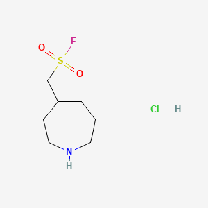 molecular formula C7H15ClFNO2S B13566673 (Azepan-4-yl)methanesulfonylfluoridehydrochloride 