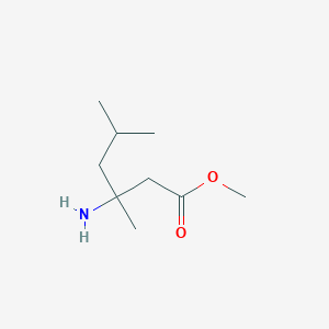 molecular formula C9H19NO2 B13566694 Methyl 3-amino-3,5-dimethylhexanoate 