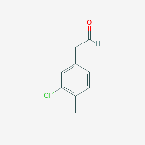 molecular formula C9H9ClO B13566739 2-(3-Chloro-4-methylphenyl)acetaldehyde 