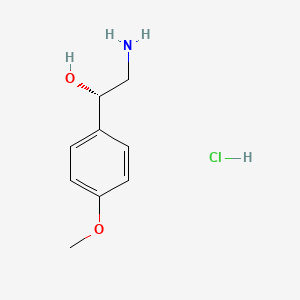 molecular formula C9H14ClNO2 B13566744 (1S)-2-amino-1-(4-methoxyphenyl)ethan-1-olhydrochloride 