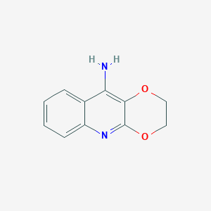 molecular formula C11H10N2O2 B13566747 2H,3H-[1,4]dioxino[2,3-b]quinolin-10-amine 