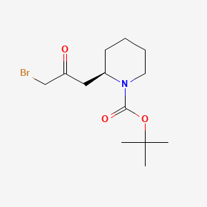 tert-butyl (2R)-2-(3-bromo-2-oxopropyl)piperidine-1-carboxylate