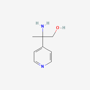 molecular formula C8H12N2O B13566754 2-Amino-2-(pyridin-4-yl)propan-1-ol 