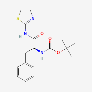 tert-butyl N-[(1S)-2-phenyl-1-[(1,3-thiazol-2-yl)carbamoyl]ethyl]carbamate