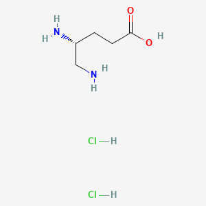 molecular formula C5H14Cl2N2O2 B13566825 (4R)-4,5-diaminopentanoicaciddihydrochloride 