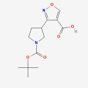 3-{1-[(Tert-butoxy)carbonyl]pyrrolidin-3-yl}-1,2-oxazole-4-carboxylicacid