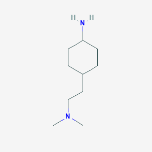 molecular formula C10H22N2 B13566868 trans-4-[2-(Dimethylamino)ethyl]cyclohexanamine 