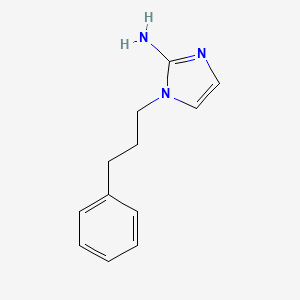 molecular formula C12H15N3 B13566883 1-(3-Phenylpropyl)-1h-imidazol-2-amine 