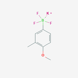 molecular formula C8H9BF3KO B13566889 Potassium trifluoro(4-methoxy-3-methylphenyl)boranuide 