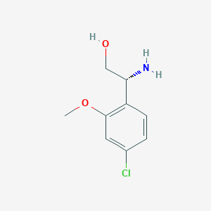 (2R)-2-amino-2-(4-chloro-2-methoxyphenyl)ethan-1-ol