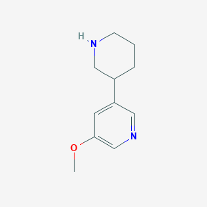 molecular formula C11H16N2O B13567017 3-Methoxy-5-(piperidin-3-yl)pyridine 