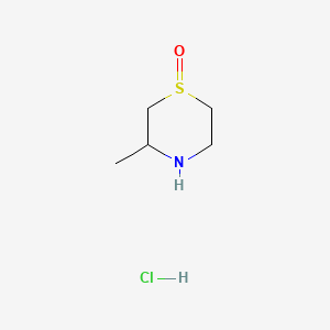 molecular formula C5H12ClNOS B13567033 3-Methyl-1lambda4-thiomorpholin-1-onehydrochloride 