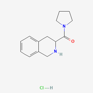 molecular formula C14H19ClN2O B1356706 3-(吡咯烷-1-羰基)-1,2,3,4-四氢异喹啉盐酸盐 CAS No. 135709-67-0