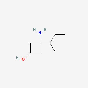 3-Amino-3-(butan-2-yl)cyclobutan-1-ol