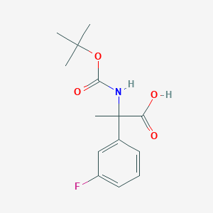 2-((tert-Butoxycarbonyl)amino)-2-(3-fluorophenyl)propanoic acid