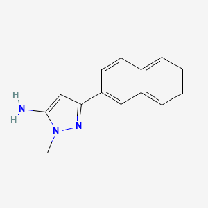 molecular formula C14H13N3 B13567087 1-Methyl-3-(naphthalen-2-yl)-1h-pyrazol-5-amine 