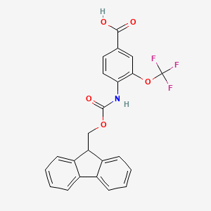 4-((((9H-Fluoren-9-yl)methoxy)carbonyl)amino)-3-(trifluoromethoxy)benzoic acid