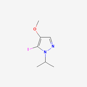 molecular formula C7H11IN2O B13567115 5-Iodo-1-isopropyl-4-methoxy-1H-pyrazole 