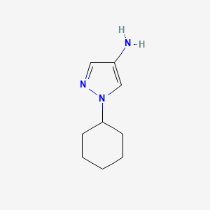 molecular formula C9H15N3 B1356712 1-Cyclohexyl-1H-pyrazol-4-amine CAS No. 97421-23-3