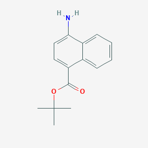 molecular formula C15H17NO2 B13567135 4-Amino-naphthalene-1-carboxylic acid tert-butyl ester CAS No. 473269-84-0